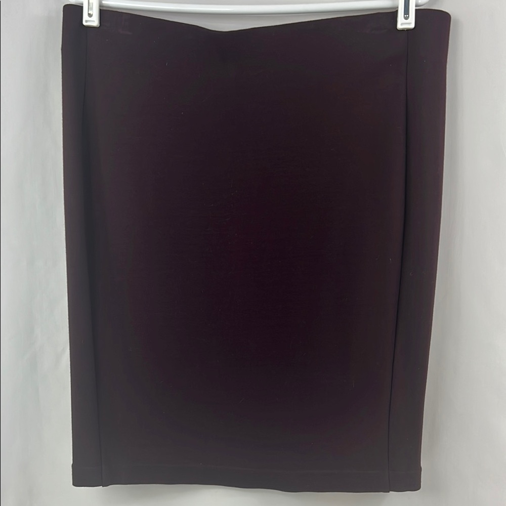 INC Wine Stretch Pull-On Knee-Length Career‎ Pencil Skirt Size XL